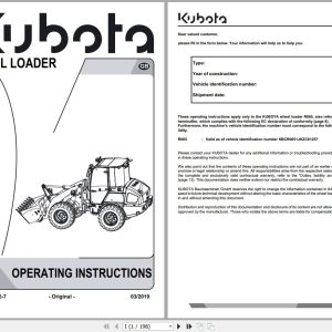 Kubota Wheel Loader R065 Operating Instructions R5515 8135 7 2019 (1)