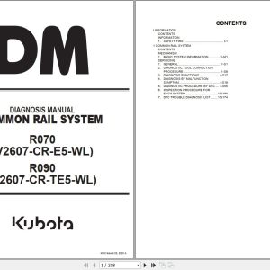 Kubota Wheel Loader R065 R090 Diagnosis Manual RY910 27650 2020 (1)
