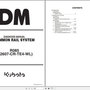 Kubota Wheel Loader R085 Diagnosis Manual RY910 22840 2014 (1)