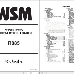 Kubota Wheel Loader R085 Workshop Manual RY911 22698 2022 (1)
