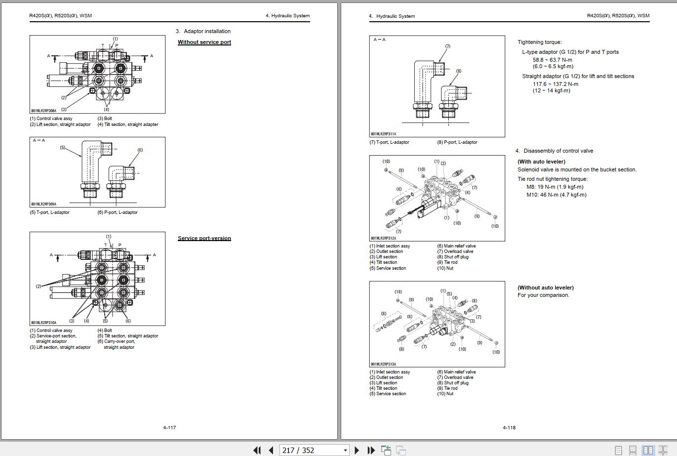Kubota Wheel Loader R420S R520S R420a R520a Workshop Manual 97899 60801 (2)