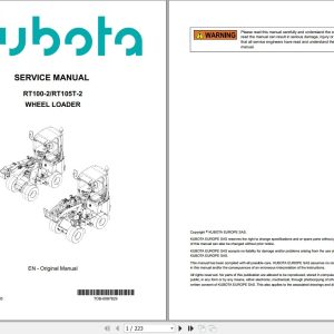 Kubota Wheel Loader RT100 2 RT105T 2 Service Manual TOB 0087829 2023 (1)