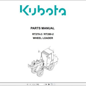 Kubota Wheel Loader RT270 2 RT280 2 Parts Manual 97898 95690 2019 FR EN DE (1)