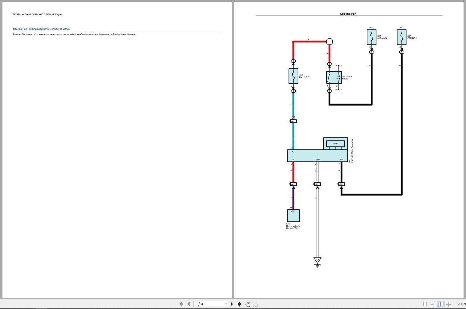 Lexus RZ 450e 2024 AWD Electrical Schematic (1)
