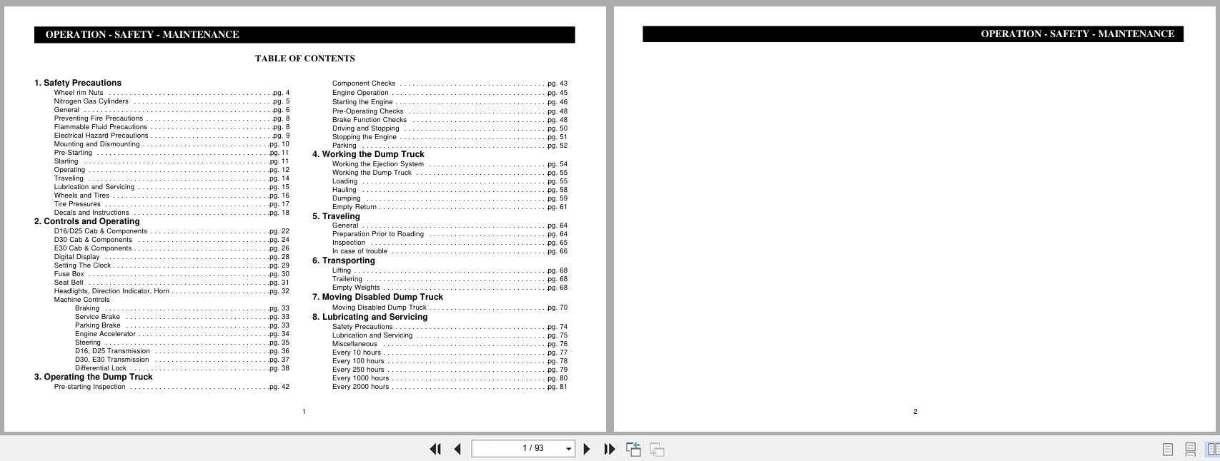 Link Belt Articulated Truck D16 D25 D30 E30 Operator Manual (1)
