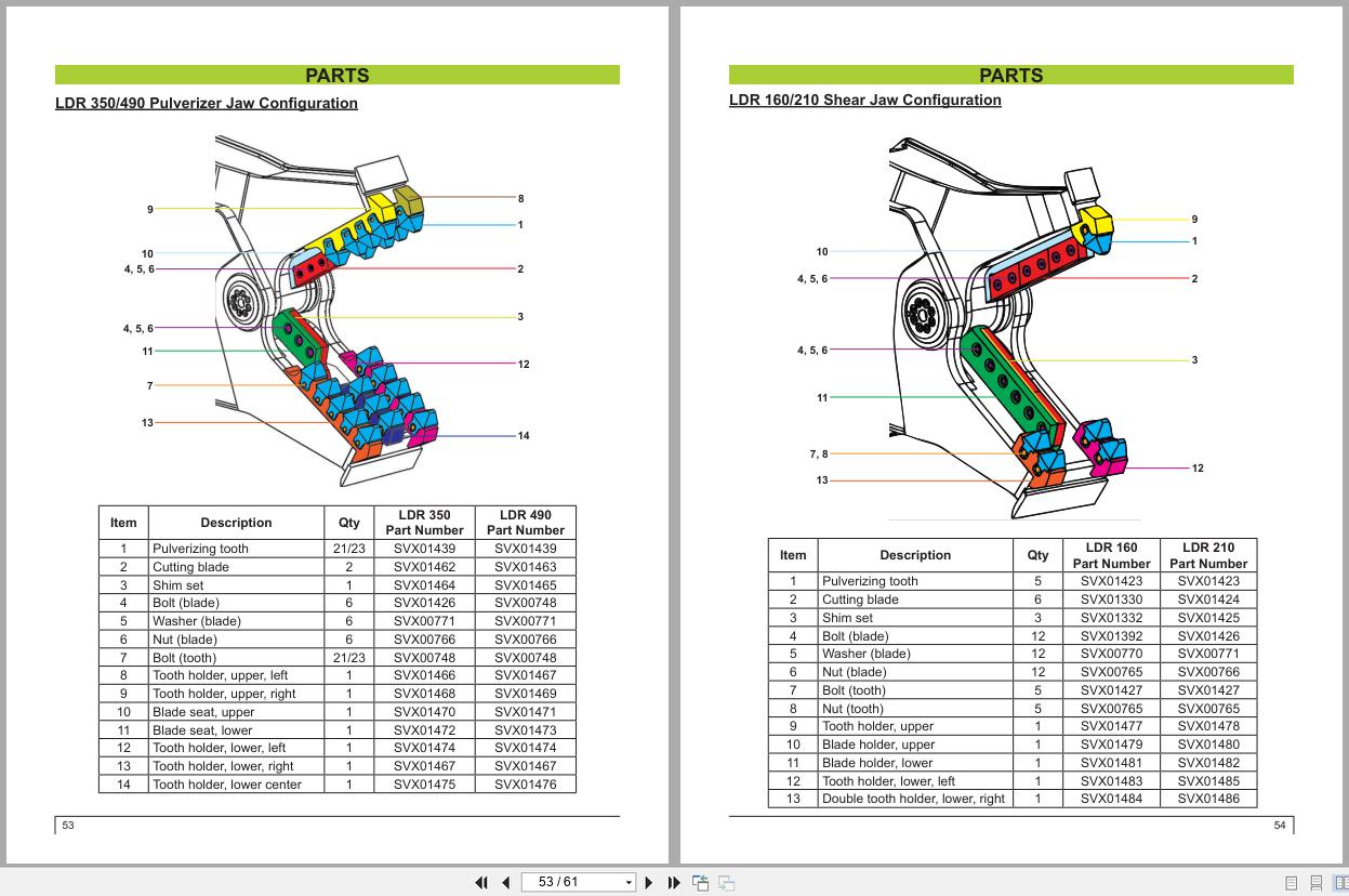 Link Belt Demolition Recycler LDR Safety Operator Parts Manual (2)