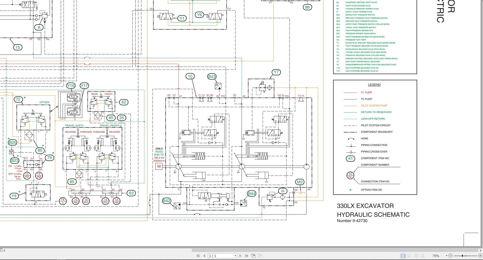 Link Belt Excavator 130 LX 160LX 290LX 330LX Schematic Shop Manual (2)