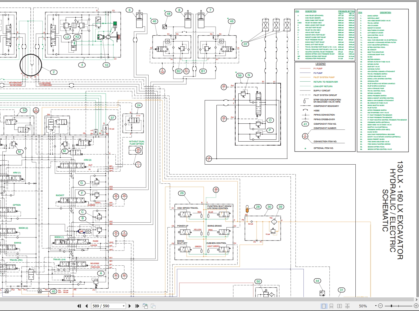 Link Belt Excavator 130LX Shop Manual Hydraulic And Electrical Schematic (3)