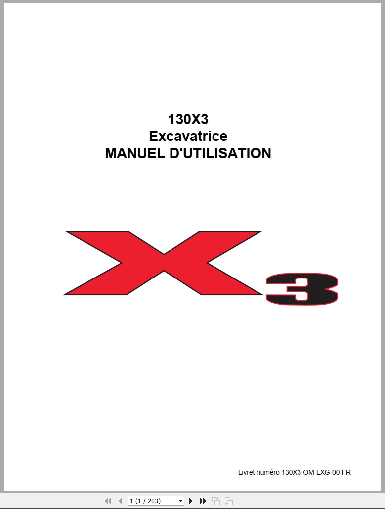 Link Belt Excavator 130X3 Operator Manual 130X3 OM LXG 00 FR (1)