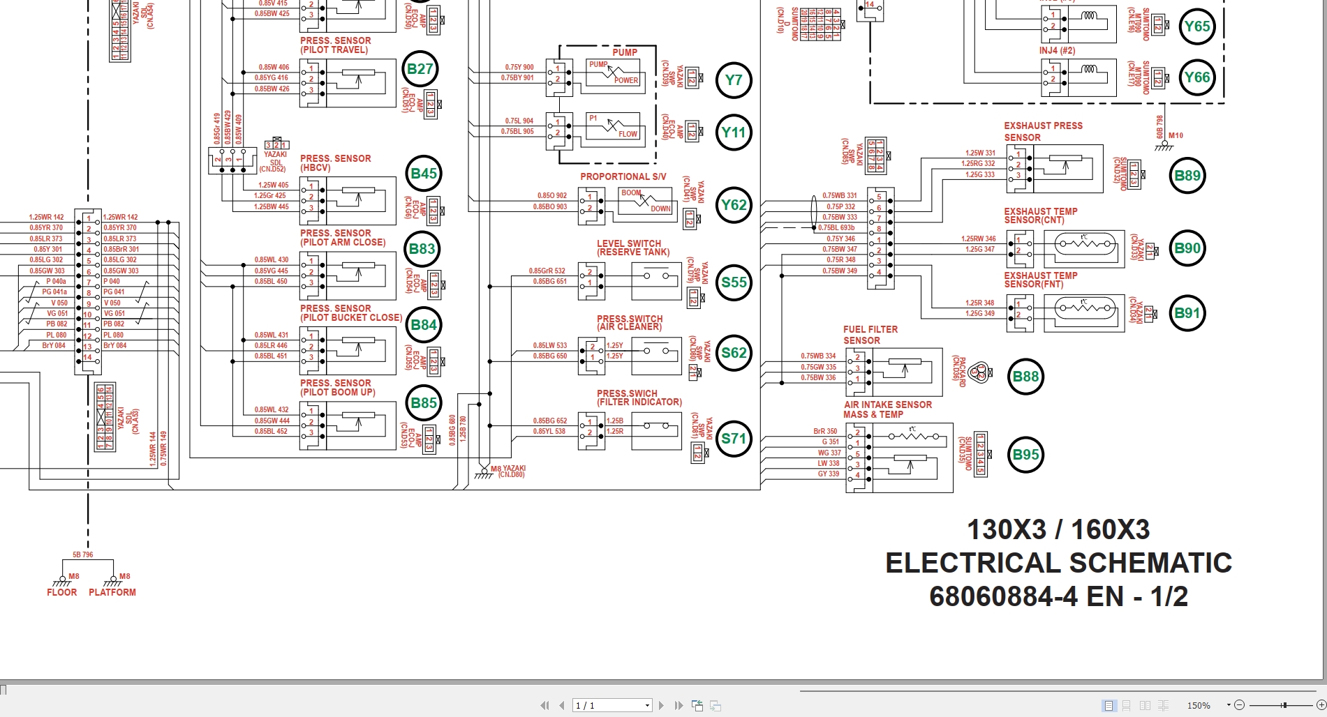 Link Belt Excavator 130X3 Service Manual Hydraulic And Electrical Schematic (3)