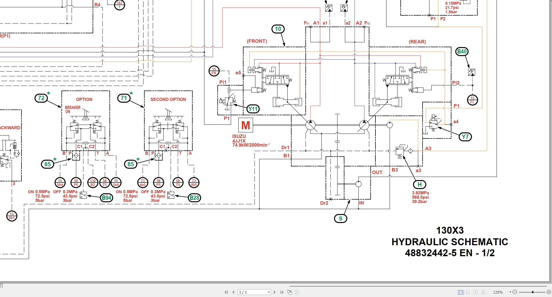 Link Belt Excavator 130X3 Service Manual Hydraulic And Electrical Schematic (4)