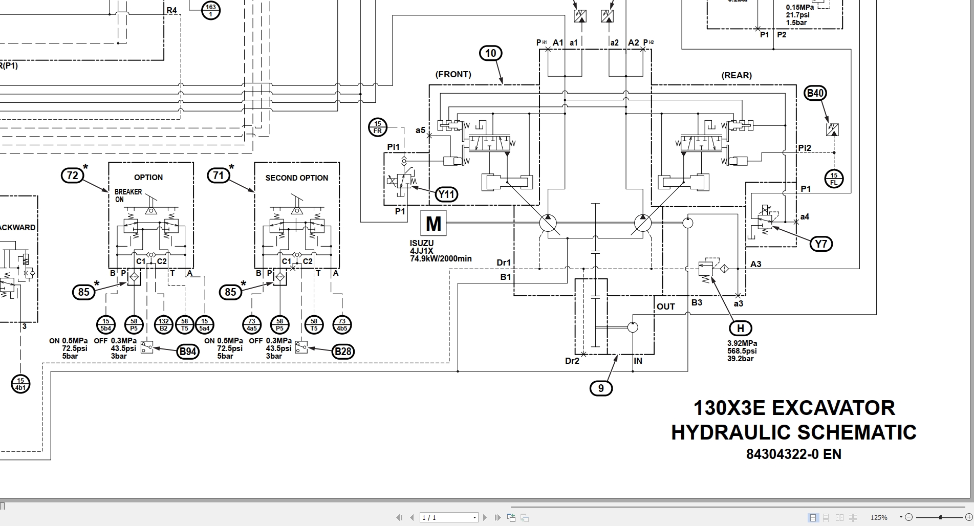 Link Belt Excavator 130X3E Service Manual Hydraulic And Electrical Schematic ES (3)
