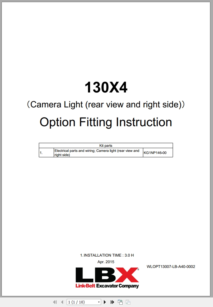 Link Belt Excavator 130X4 Field Kits (1)