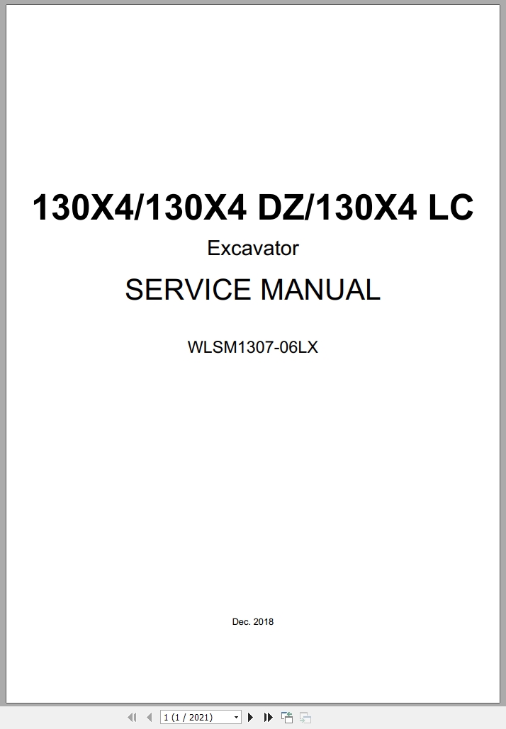 Link Belt Excavator 130X4 Service Manual Hydraulic And Electrical Schematic (1)