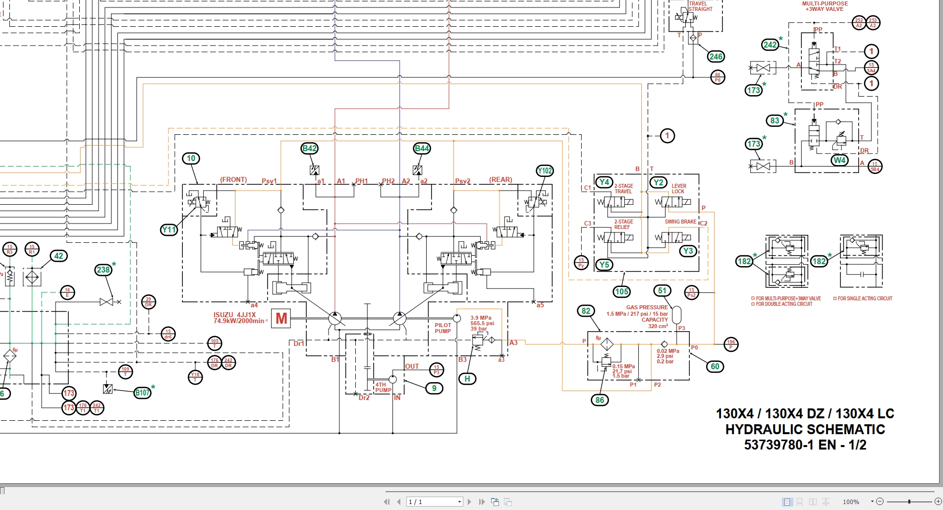 Link Belt Excavator 130X4 Service Manual Hydraulic And Electrical Schematic (3)
