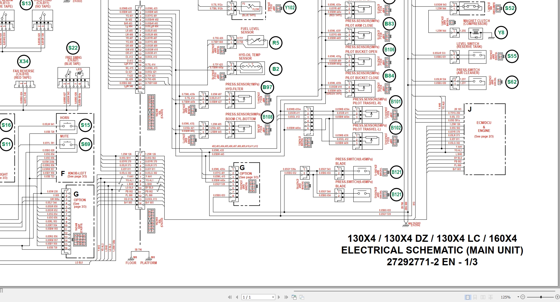 Link Belt Excavator 130X4 Service Manual Hydraulic And Electrical Schematic (4)