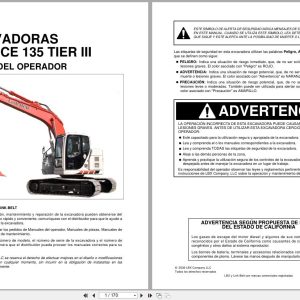 Link Belt Excavator 135 Spin Ace Tier 3 Operator Manual ES (1)
