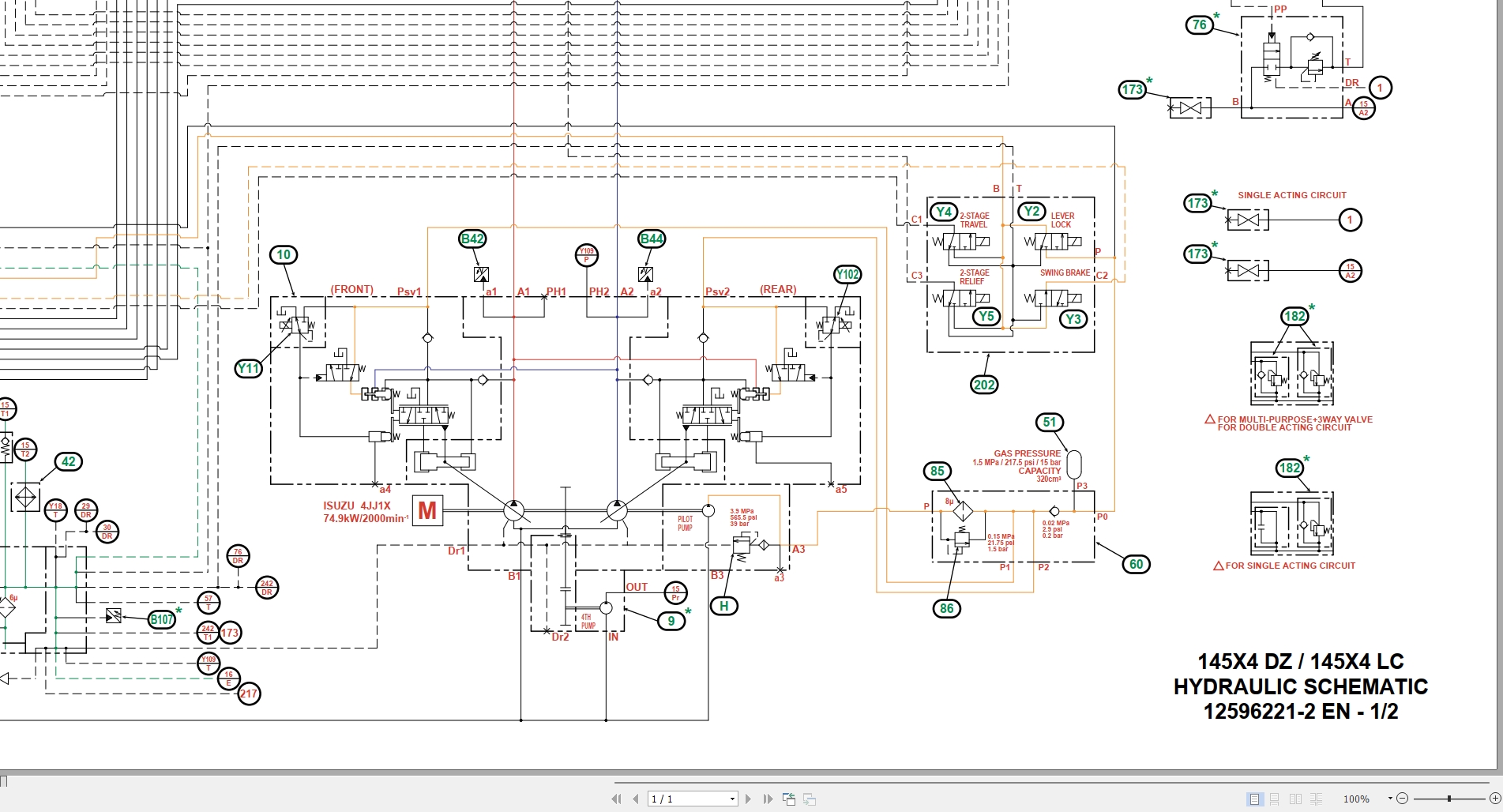 Link Belt Excavator 145X4 Hydraulic And Electrical Schematic (2)
