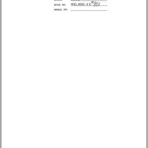 Link Belt Excavator 1600Q Shop Manual WEL0620 0E (1)