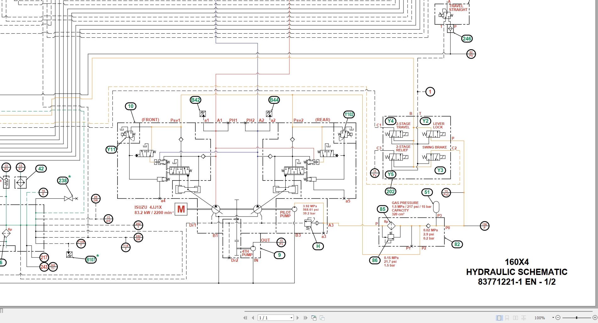 Link Belt Excavator 160X4 Service Manual Hydraulic And Electrical Schematic (4)