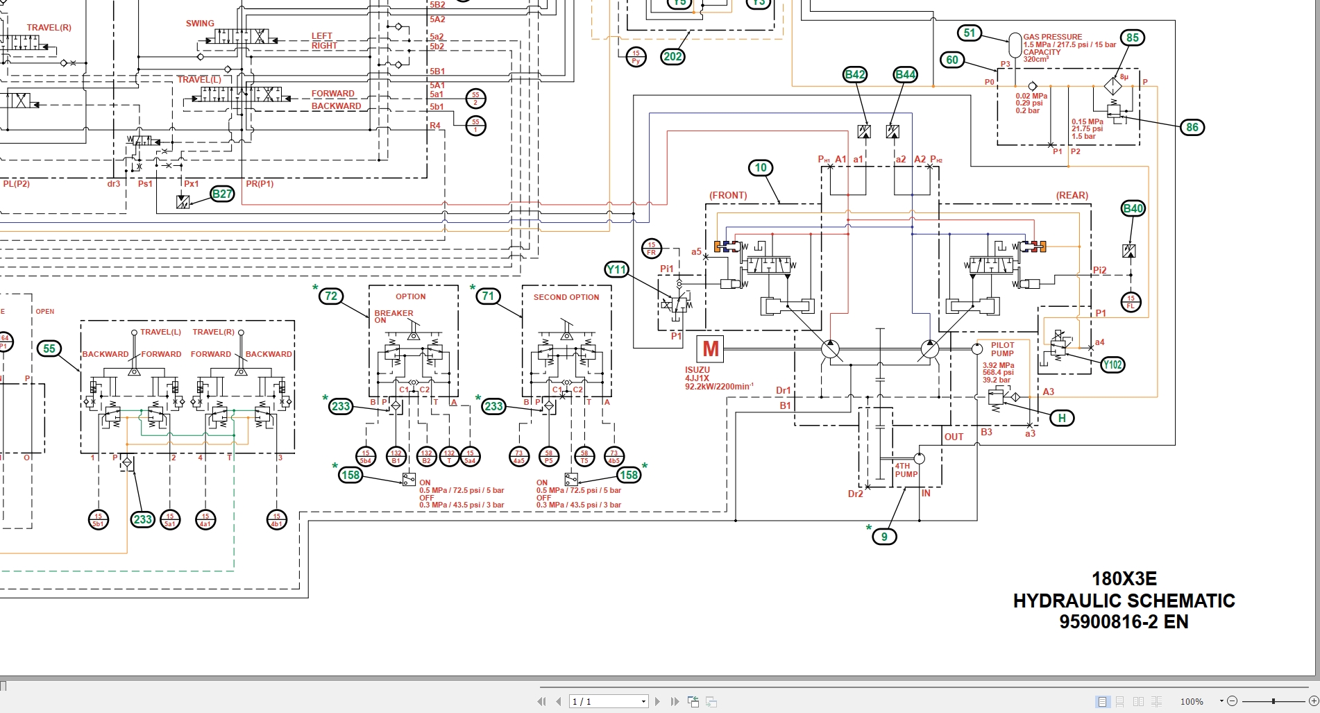 Link Belt Excavator 180X3E Service Manual Hydraulic And Electrical Schematic ES (4)