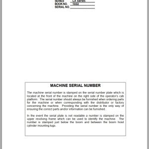 Link Belt Excavator 210LX Shop Manual (1)