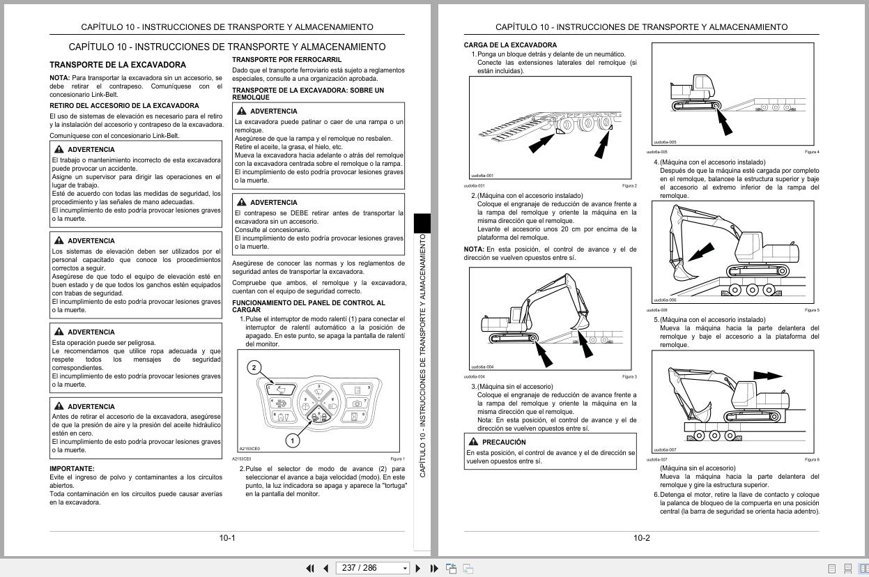 Link Belt Excavator 210X4 210X4 LF Operator Manual 210X4 OM LXG 00 ES 2019 ES (2)