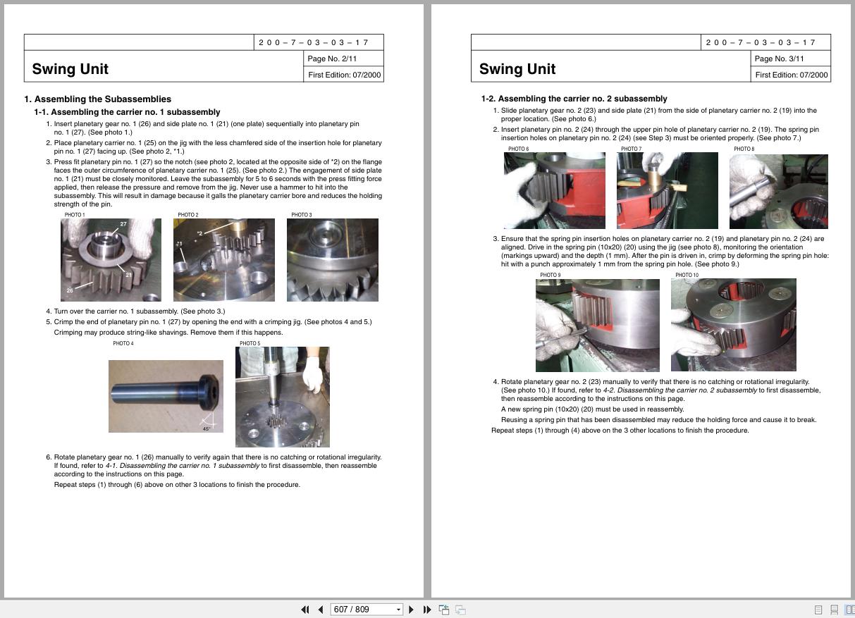 Link Belt Excavator 225 Spin Ace Shop Manual (2)
