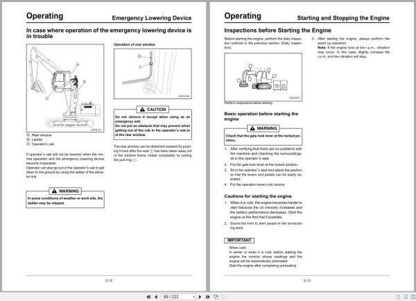 Link Belt Excavator 240X2 Mh Operator Manual (2)