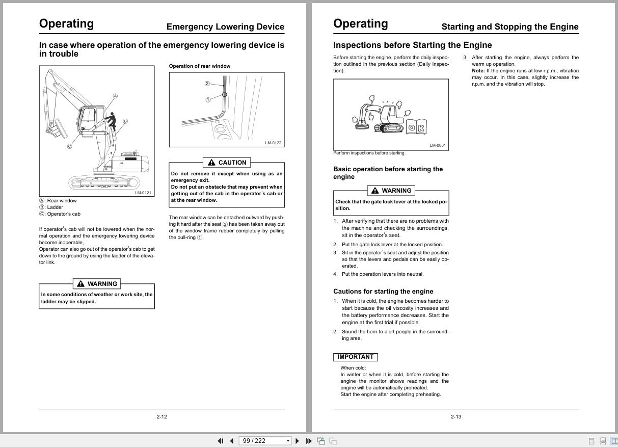 Link Belt Excavator 240X2 MH Operator Manual (2)
