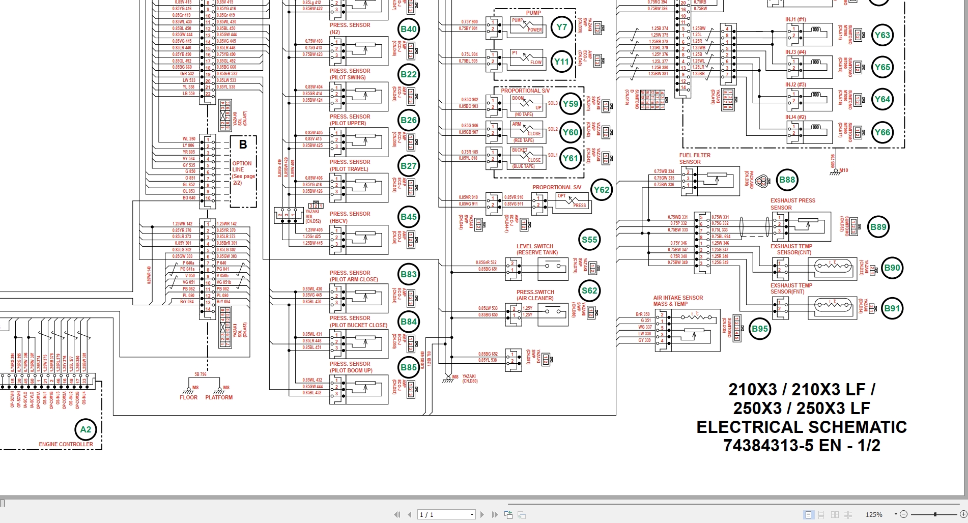 Link Belt Excavator 250X3 Service Manual Hydraulic And Electrical Schematic (3)