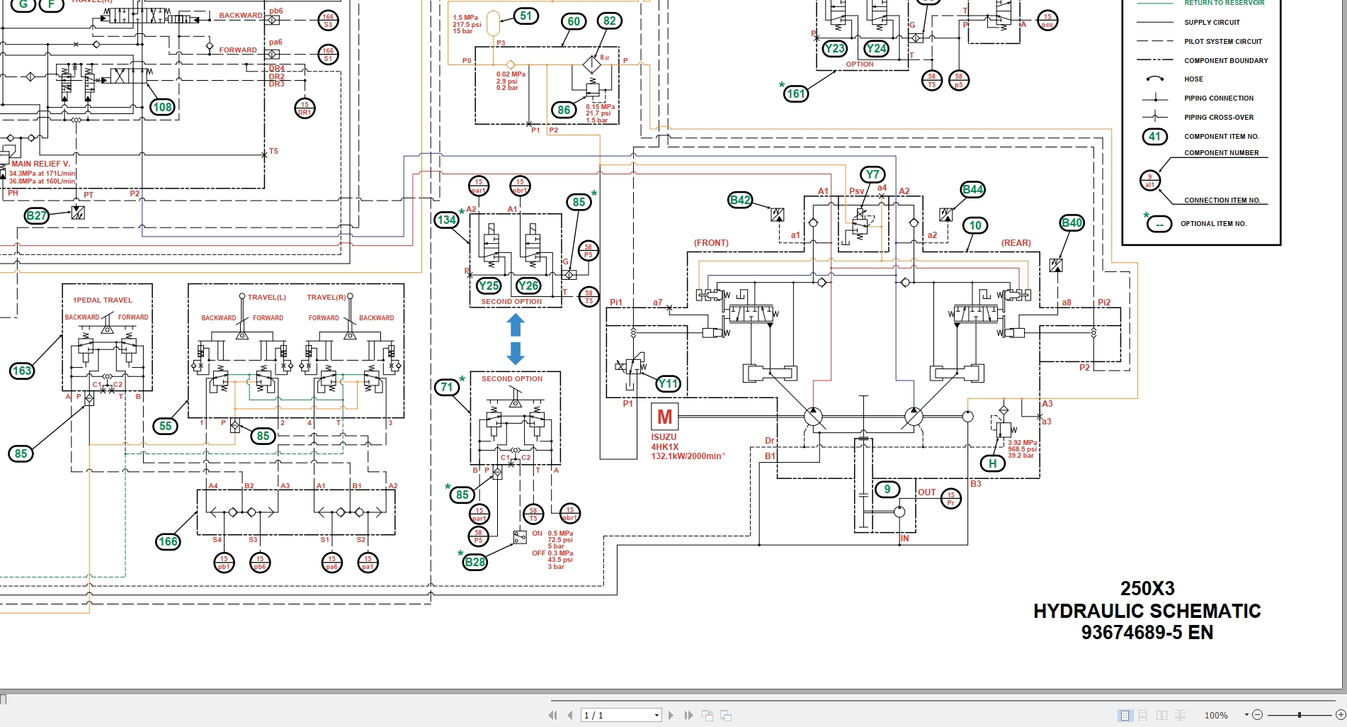 Link Belt Excavator 250X3 Service Manual Hydraulic And Electrical Schematic (4)