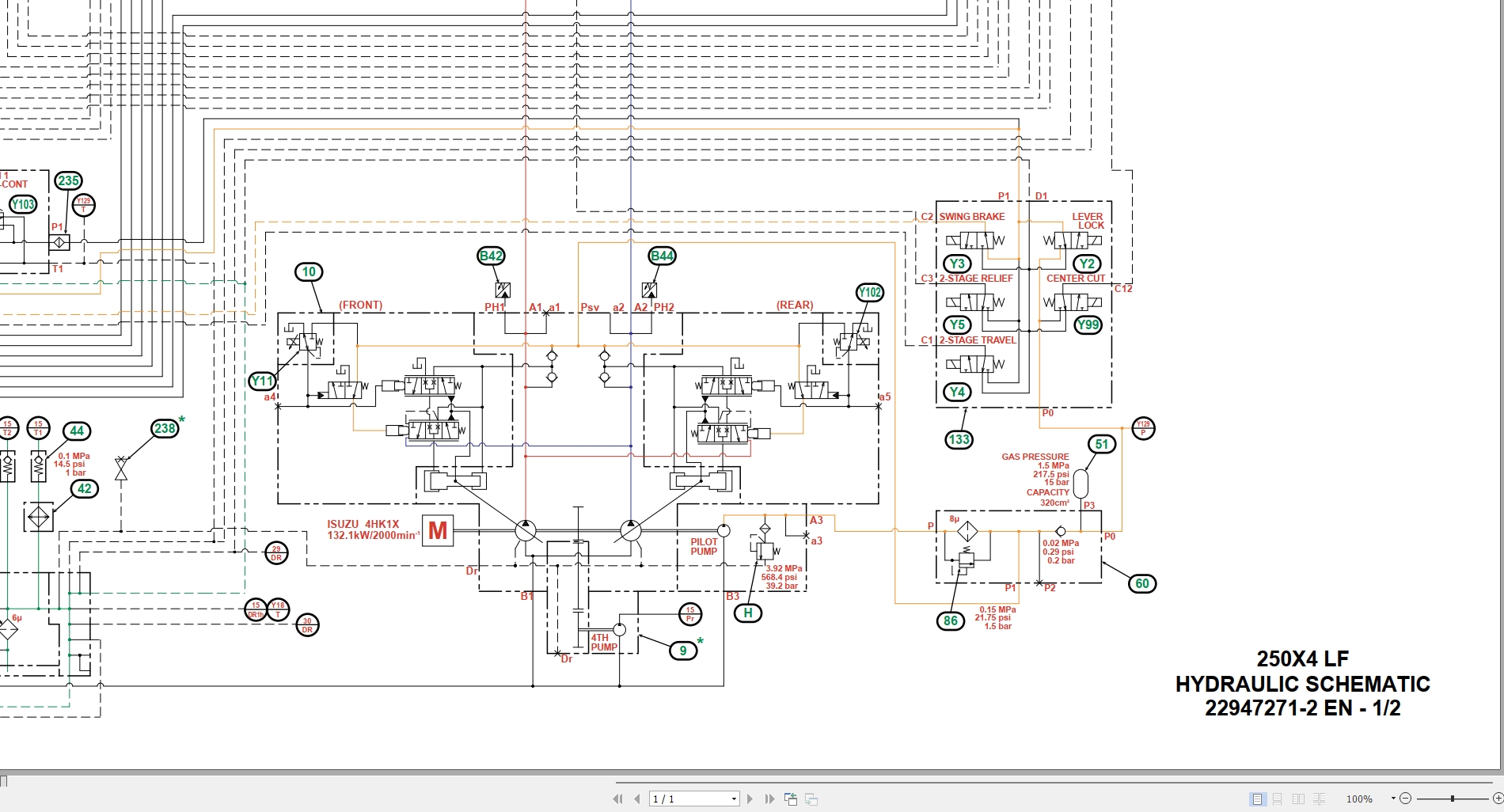 Link Belt Excavator 250X4 Service Manual Hydraulic And Electrical Schematic (4)