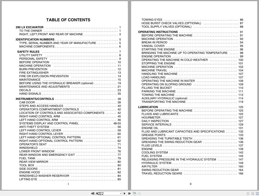 Link Belt Excavator 290LX Operator Manual (1)