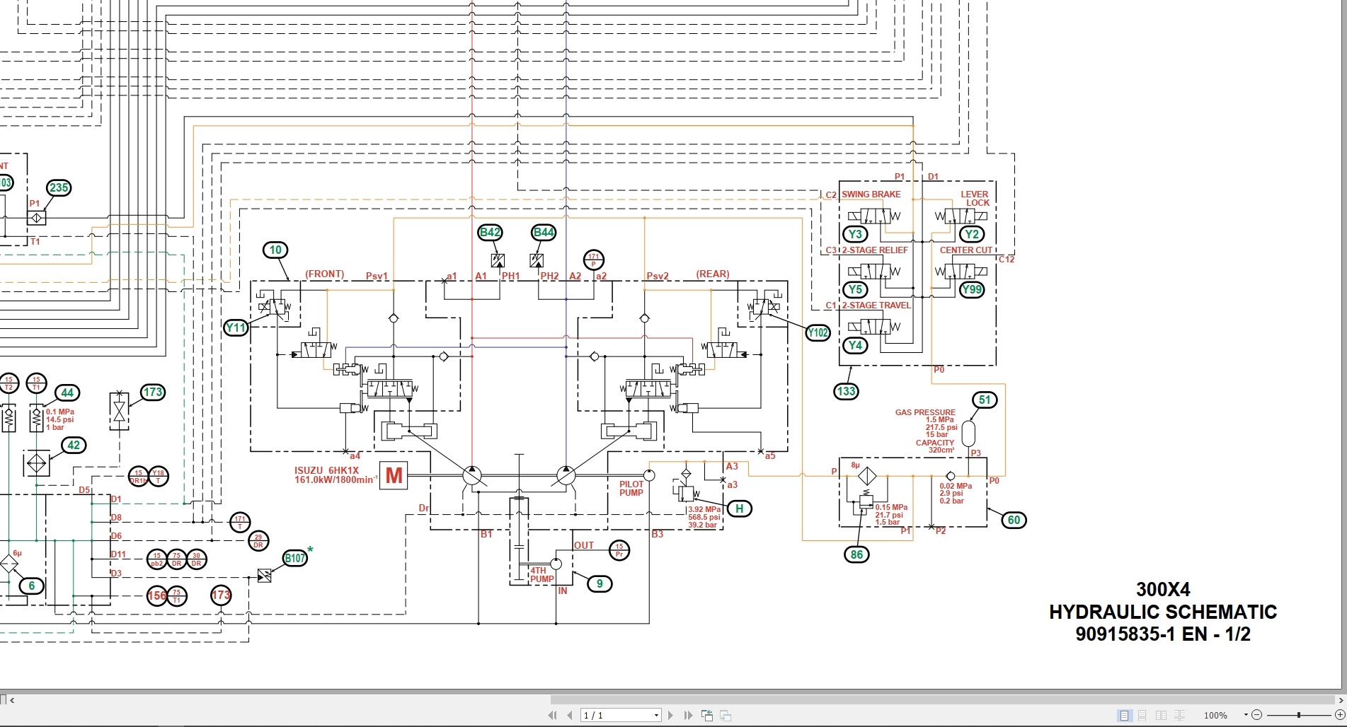 Link Belt Excavator 300X4 Service Manual Hydraulic And Electrical Schematic (4)