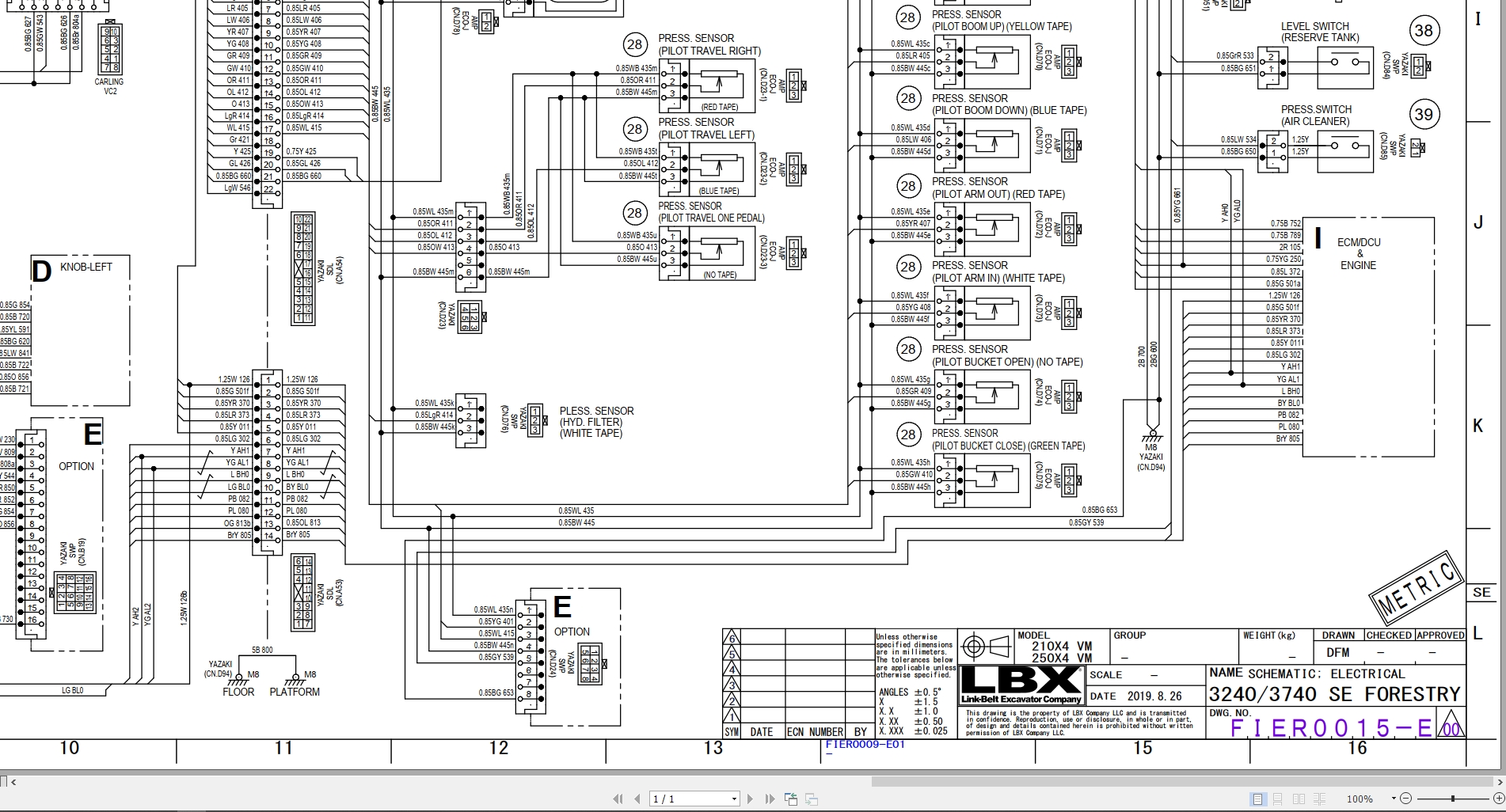 Link Belt Excavator 3240 Service Manual Hydraulic And Electrical Schematic (3)