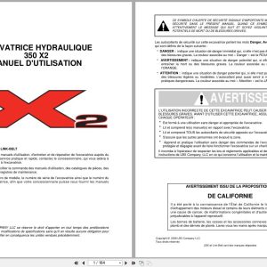 Link Belt Excavator 350X2 Operator Manual 2108 2008 FR (1)