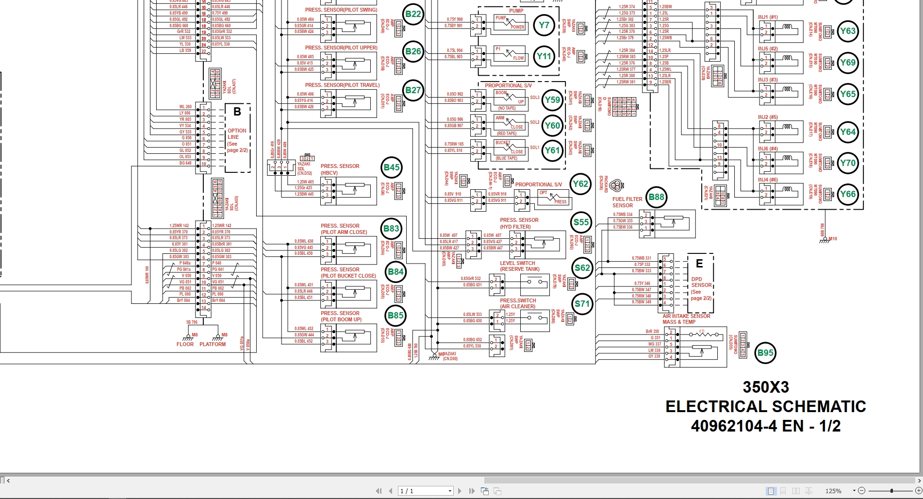 Link Belt Excavator 350X3 Service Manual Hydraulic And Electrical Schematic (3)