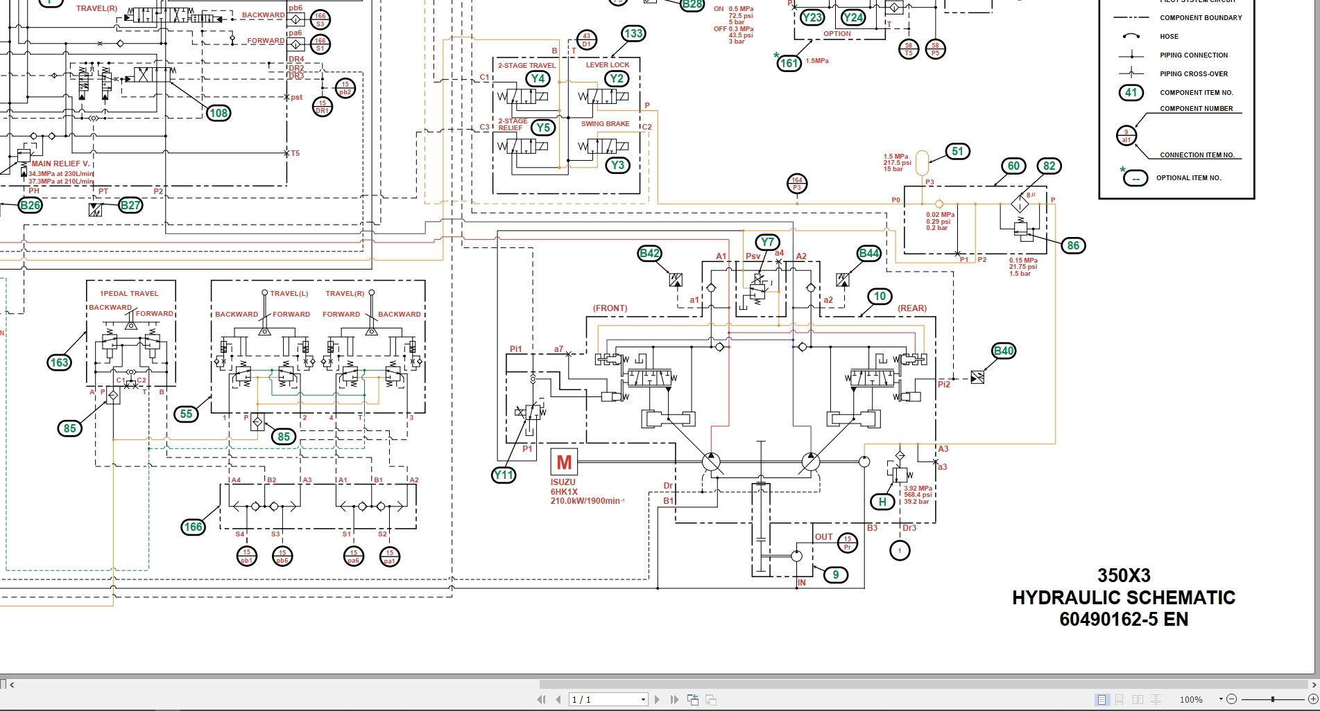 Link Belt Excavator 350X3 Service Manual Hydraulic And Electrical Schematic (4)