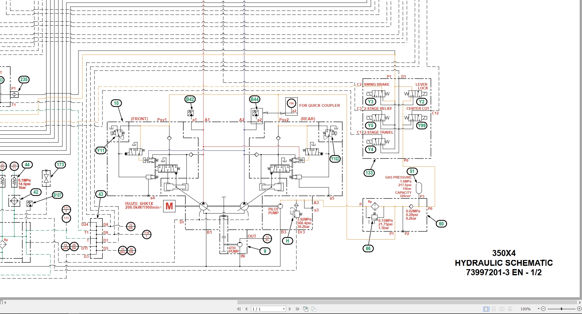 Link Belt Excavator 350X4 Hydraulic And Electrical Schematic (2)