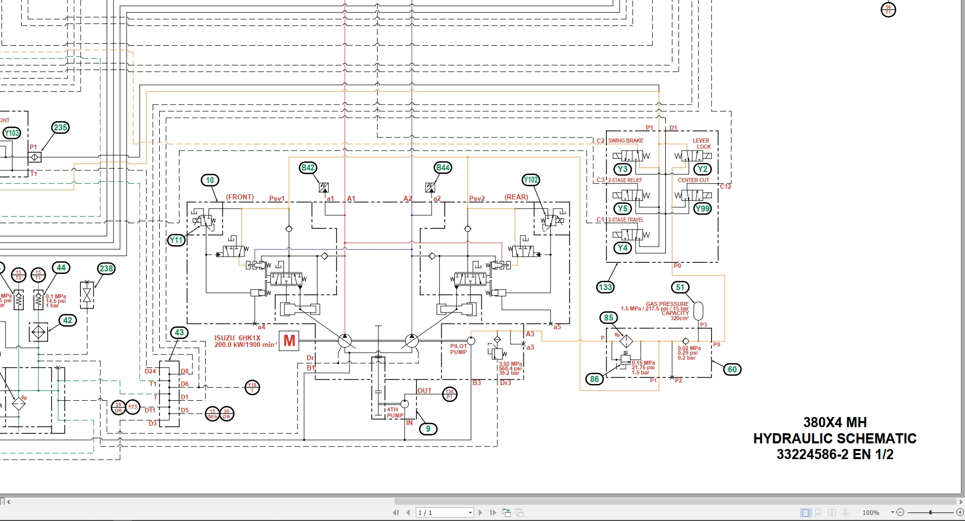 Link Belt Excavator 380X4 MH Service Manual Hydraulic And Electrical Schematic (4)
