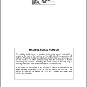 Link Belt Excavator 460LX Shop Manual Hydraulic And Electrical Schematic (1)