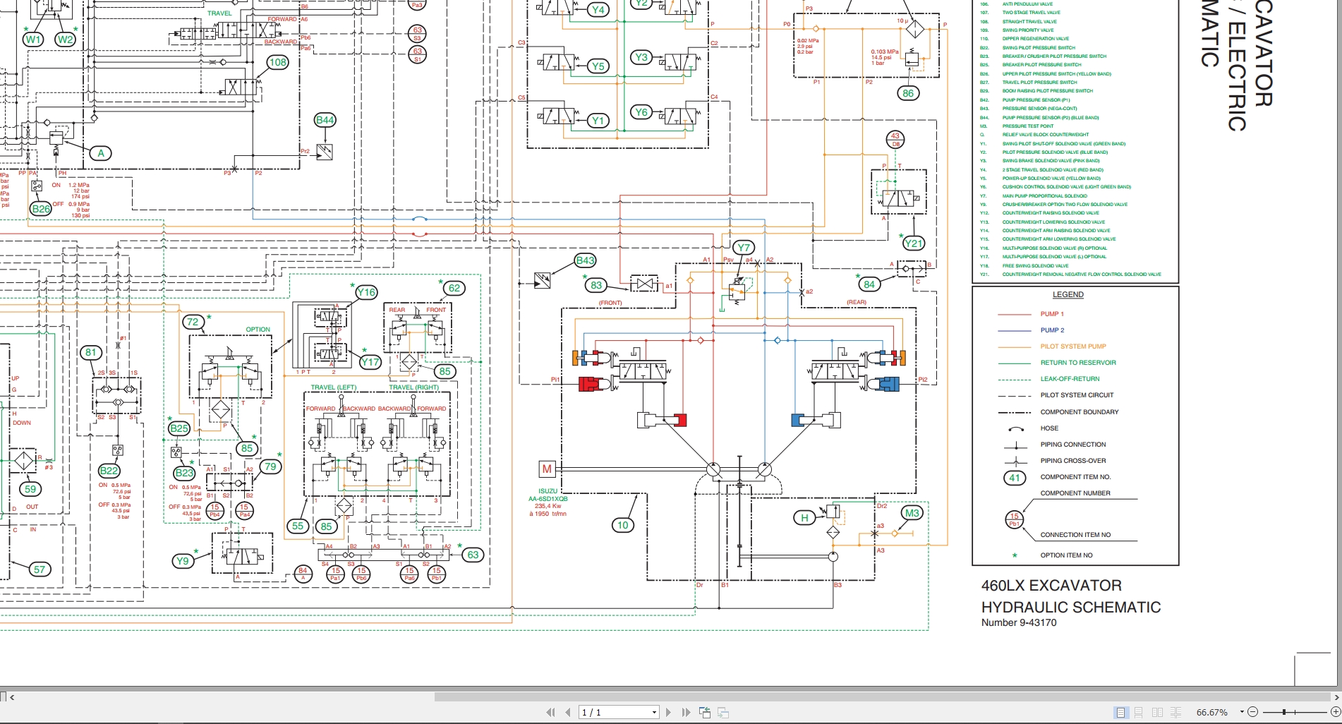 Link Belt Excavator 460LX Shop Manual Hydraulic And Electrical Schematic (4)