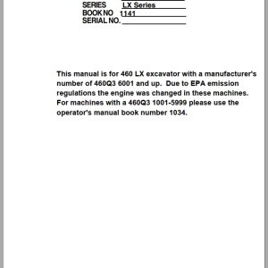 Link Belt Excavator 460LX Tier 3 Operator Manual (1)