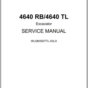 Link Belt Excavator 4640RB 4640TL Service Manual WLSM3507TL 03LX (1)