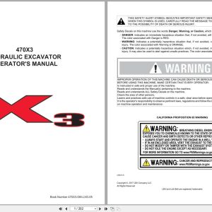 Link Belt Excavator 470X3 Operator Manual 470X3 OM LXG 05 2019 (1)