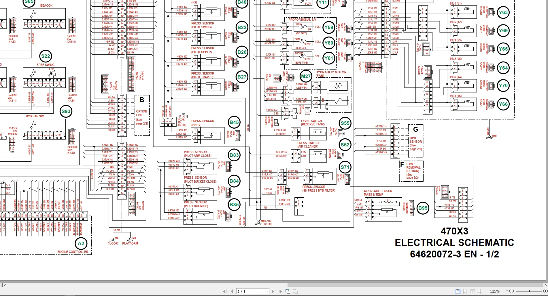 Link Belt Excavator 470X3 Service Manual Hydraulic And Electrical Schematic (3)