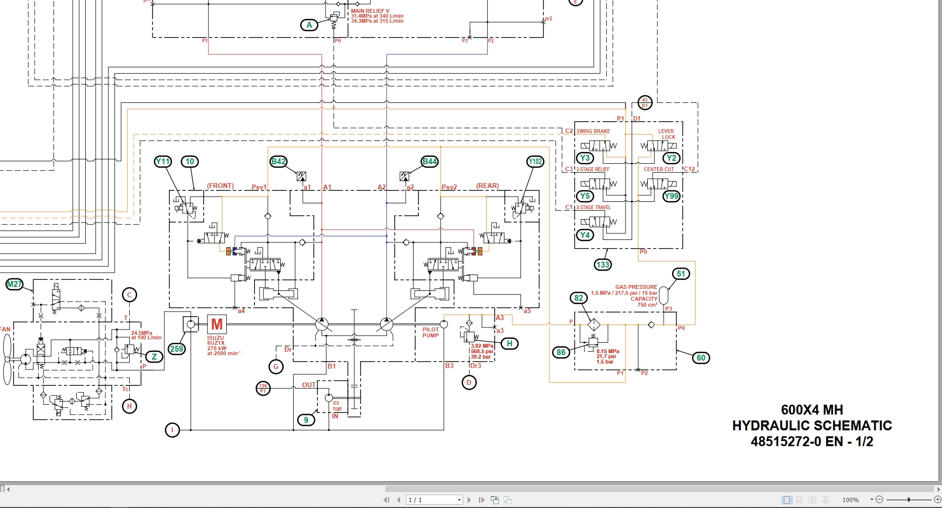 Link Belt Excavator 600X4 Hydraulic And Electrical Schematic (2)