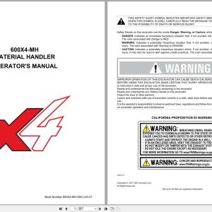 Link Belt Excavator 600X4 MH Operator Manual 600X4 MH OM LXG 01 2019 (1)