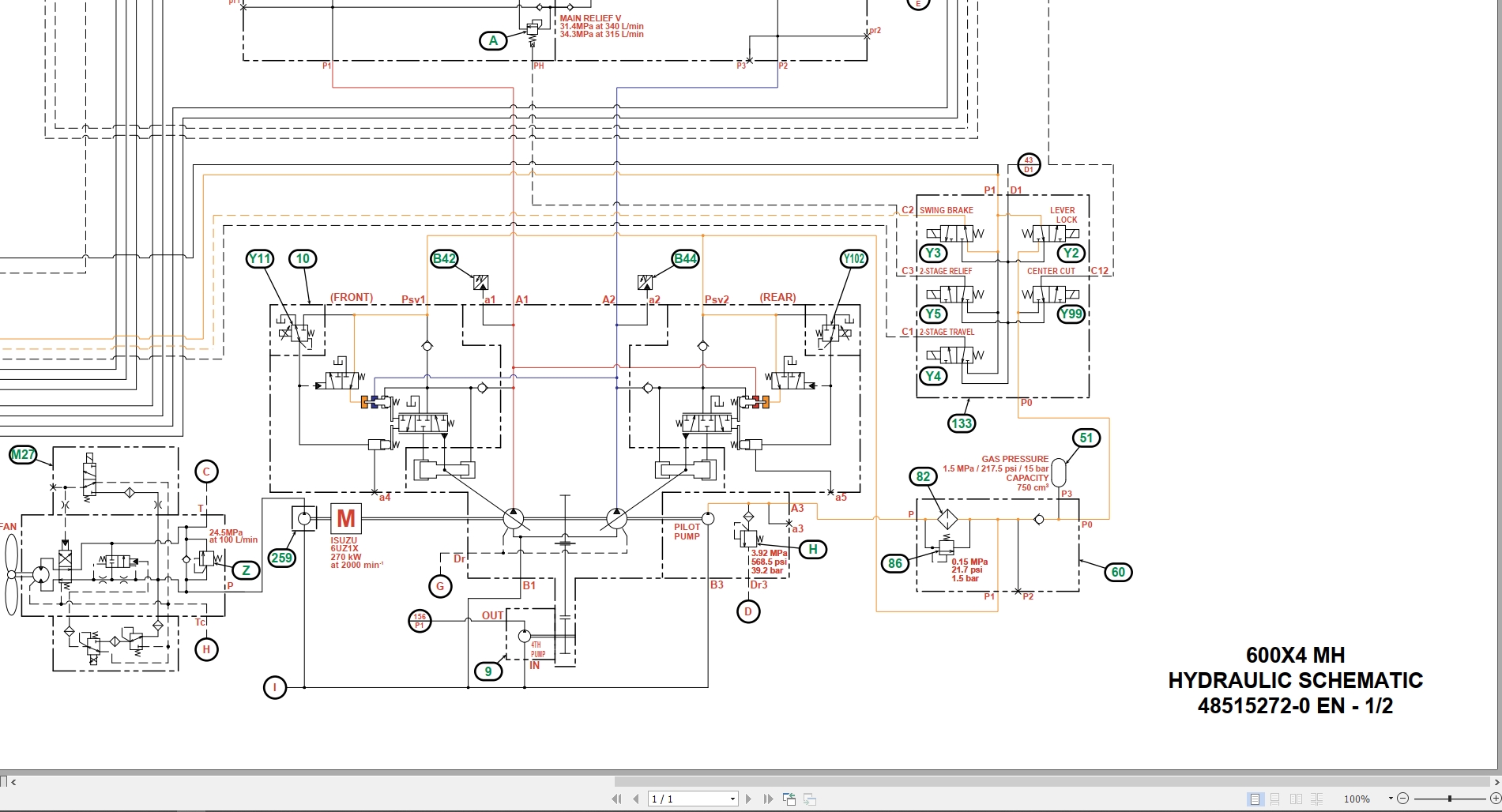 Link Belt Excavator 600X4 MH Service Manual Hydraulic And Electrical Schematic (4)